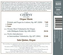 Carl Czerny (1791-1857): Orgelwerke, CD