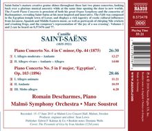 Camille Saint-Saens (1835-1921): Klavierkonzerte Nr.4 &amp; 5, CD