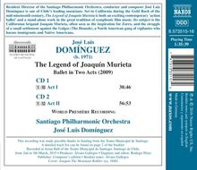 Jose Luis Dominguez (geb. 1971): The Legend of Joaquin Murieta-Ballettmusik, 2 CDs