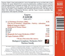 Eugene Zador (1894-1977): A Biblical Triptych, CD
