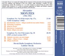 Alexander Moyzes (1906-1984): Symphonien Nr.3 &amp; 4, CD