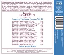 Domenico Scarlatti (1685-1757): Klaviersonaten Vol.22, CD