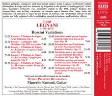 Luigi Rinaldo Legnani (1790-1877): Rossini-Variationen für Gitarre, CD