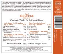 Carl Heinrich Reinecke (1824-1910): Cellosonaten Nr.1-3, CD