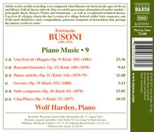 Ferruccio Busoni (1866-1924): Klavierwerke Vol.9, CD