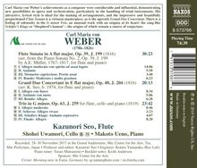 Carl Maria von Weber (1786-1826): Kammermusik für Flöte, CD