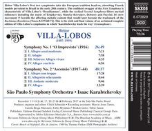 Heitor Villa-Lobos (1887-1959): Symphonien Nr.1 &amp; 2, CD