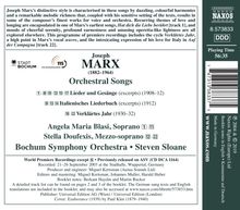 Joseph Marx (1882-1964): Orchesterlieder, CD