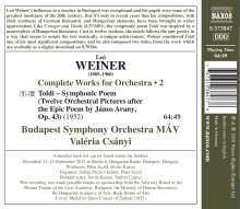 Leo Weiner (1885-1960): Sämtliche Orchesterwerke Vol.2, CD