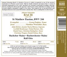 Johann Sebastian Bach (1685-1750): Matthäus-Passion BWV 244, 3 CDs