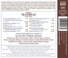 William Mathias (1934-1992): Kammermusik &amp; Lieder, CD