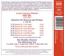 Joseph Christian Willibald Michl (1745-1816): Quartette für Fagott &amp; Streicher Nr.1-6, CD