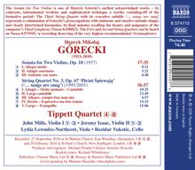 Henryk Mikolaj Gorecki (1933-2010): Streichquartett Nr.3 "Songs are sung", CD