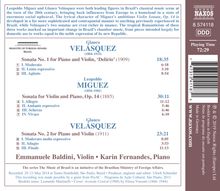 Glauco Velasquez (1884-1914): Violinsonaten Nr.1 &amp; 2, CD