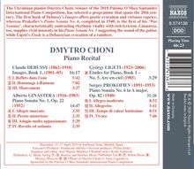 Dmytro Choni - 2018 Winner XIX Paloma O'Shea Santander International Piano Competition, CD