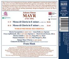 Johann Simon (Giovanni Simone) Mayr (1763-1845): Messa di Gloria e-moll, CD