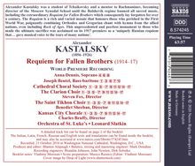 Alexander Kastalsky (1856-1926): Requiem for Fallen Brothers (1914-1917), CD