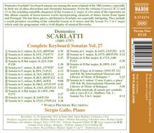 Domenico Scarlatti (1685-1757): Klaviersonaten Vol.27, CD