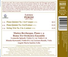 Lorenzo Perosi (1872-1956): Klavierquintette Nr.1 &amp; 2, CD