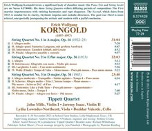 Erich Wolfgang Korngold (1897-1957): Streichquartette Nr.1-3 (op.16,26,34), CD