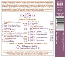 Astor Piazzolla (1921-1992): Gitarrenwerke, CD