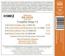 Johannes Brahms (1833-1897): Sämtliche Lieder Vol.4 (Naxos-Edition), CD