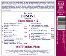 Ferruccio Busoni (1866-1924): Klavierwerke Vol.12, CD
