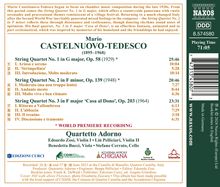 Mario Castelnuovo-Tedesco (1895-1968): Sämtliche Streichquartette, CD