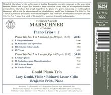 Heinrich August Marschner (1795-1861): Klaviertrios Vol.1, CD