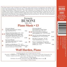 Ferruccio Busoni (1866-1924): Klavierwerke Vol.13, CD