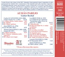 Ausias Parejo - Winner 2022 "Alhambra" International Guitar Competition, CD