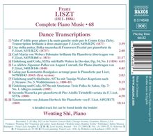 Franz Liszt (1811-1886), Complete Piano Music • 68, Dance Transcriptions. Wenting Shi, Piano. Playing Time: 66:22.