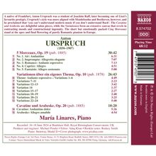 Anton Urspruch, Werke für Klavier. Pianistin María Linares. Spielzeit: 68:12. Label: Naxos.