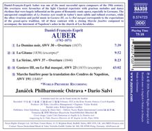 CD-Cover mit Werken von Daniel-François-Esprit Auber. Fünf Titel, Texte über Auber und Aufnahmeinformationen.
