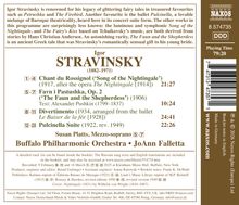 CD-Cover mit Texten zu Werken von Igor Stravinsky, aufgeführt vom Buffalo Philharmonic Orchestra, Leitung JoAnn Falletta.