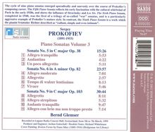 Serge Prokofieff (1891-1953): Klaviersonaten Nr.5,6,9, CD