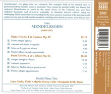 Felix Mendelssohn Bartholdy (1809-1847): Klaviertrios Nr.1 &amp; 2, CD