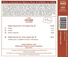 Louis Spohr (1784-1859): Violinkonzerte Nr.7 &amp; 12, CD