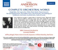 Leroy Anderson (1908-1975): Sämtliche Orchesterwerke, 5 CDs