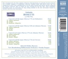 Antonio Rosetti (1750-1792): Fagottkonzerte Murray C69,73-75, CD