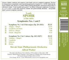 Louis Spohr (1784-1859): Symphonien Nr.1 &amp; 5, CD