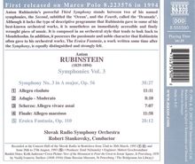 Anton Rubinstein (1829-1894): Symphonie Nr.3 op.56, CD