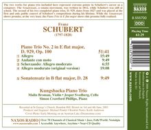 Franz Schubert (1797-1828): Klaviertrio Nr.2 D.929, CD