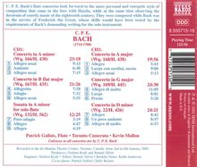 Carl Philipp Emanuel Bach (1714-1788): Flötenkonzerte Wq.22,166-169, 2 CDs