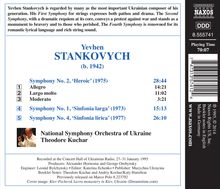 Evgeny Stankovich (geb. 1942): Symphonien Nr.1,2,4, CD