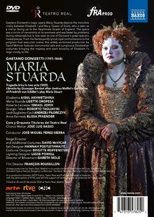 "Gaetano Donizetti’s tragic opera Maria Stuarda"; Frau in prunkvollem Kostüm.