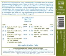 Johann Sebastian Bach (1685-1750): Cellosuiten BWV 1007-1012, 2 CDs