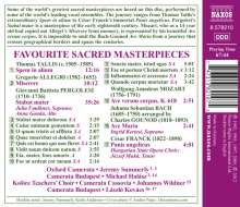 Favourite Sacred Masterpieces, CD