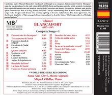 Manuel Blancafort (1897-1987): Sämtliche Lieder Vol.1, CD