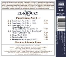 Bechara El-Khoury (geb. 1957): Klaviersonaten Nr.1-4, CD